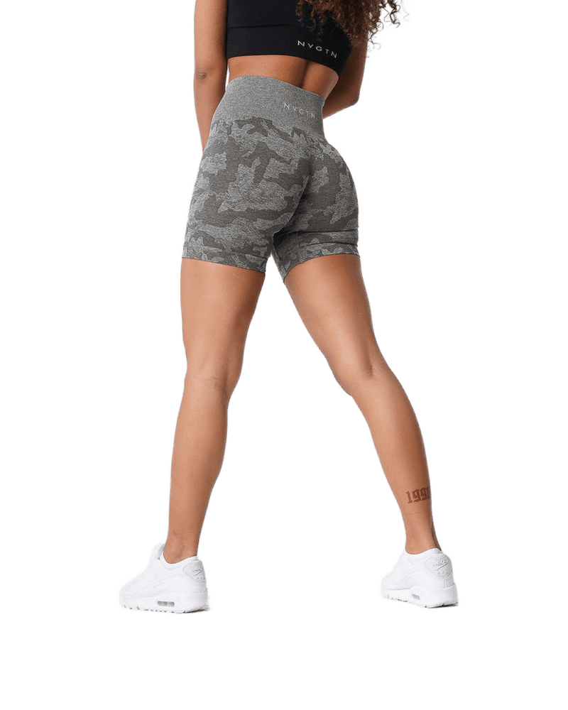 Shorts sem costura camuflado